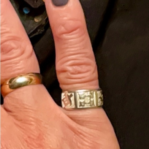 Hawaiian Honu Turtle and Quilt Sterling 925 Ring 🐢 💜 - Picture 1 of 5